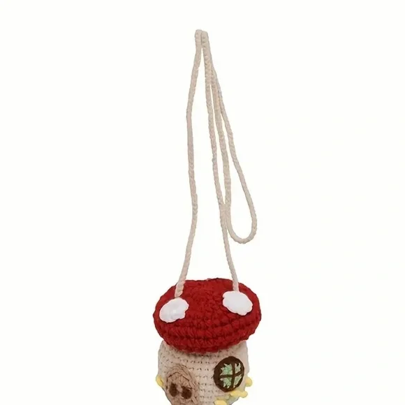 Crochet Mushroom Bag with Red Cap, NWOT - Picture 7 of 9